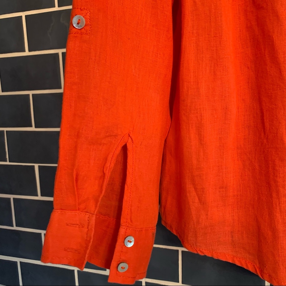 Orange button down - Picture 3 of 6